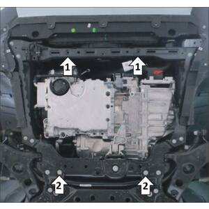 Защита Двигатель, Коробка переключения передач Belgee X70 ( 2024- ) г. арт: 74203 photo2 Интернет магазин Автоаксессуаров Защита картера, МКПП, АКПП, РК, ТБ (Мотодор)