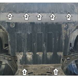 Защита Двигатель, Коробка переключения передач Belgee X50 ( 2023- ) г. арт: 74201 photo1 Интернет магазин Автоаксессуаров Защита картера, МКПП, АКПП, РК, ТБ (Мотодор)