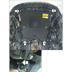 Защита Двигатель, Коробка переключения передач Great Wall Hover M4 ( 2013-2015 ) г. арт: 03114-4