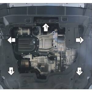 Защита Двигатель; КПП Haval H6 ( 2015-2020 ) г. арт: 73105 photo2 Интернет магазин Автоаксессуаров Защита картера, МКПП, АКПП, РК, ТБ (Мотодор)