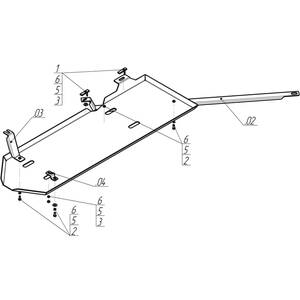 Защита Топливный бак Haval H9 ( 2015-2017 ) г. арт: 13108 photo3 Интернет магазин Автоаксессуаров Защита картера, МКПП, АКПП, РК, ТБ (Мотодор)