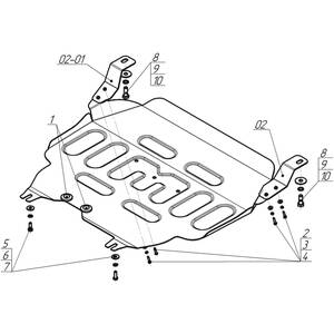 Защита Двигатель, Коробка переключения передач Haval Jolion ( 2021- ) г. арт: 73104 photo3 Интернет магазин Автоаксессуаров Защита картера, МКПП, АКПП, РК, ТБ (Мотодор)