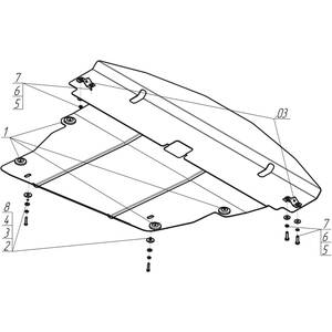 Защита Двигатель, Коробка переключения передач Honda Accord VII ( 2003-2007 ) г. арт: 00808 photo3 Интернет магазин Автоаксессуаров Защита картера, МКПП, АКПП, РК, ТБ (Мотодор)