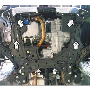 Защита Двигатель, Коробка переключения передач Honda CR-V III ( 2006-2009 ) г. арт: 70809-1