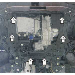 Защита Двигатель, Коробка переключения передач Honda CR-V III ( 2006-2009 ) г. арт: 10822