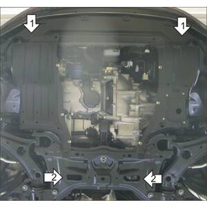 Защита Двигатель, Коробка переключения передач Honda Jazz ( 2008-2011 ) г. арт: 70810-3 photo2 Интернет магазин Автоаксессуаров Защита картера, МКПП, АКПП, РК, ТБ (Мотодор)