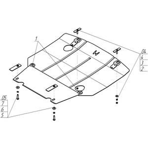 Защита Двигатель, Коробка переключения передач Honda Fit ( 2002-2008 ) г. арт: 00814 photo3 Интернет магазин Автоаксессуаров Защита картера, МКПП, АКПП, РК, ТБ (Мотодор)
