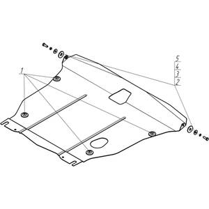Защита Двигатель, Коробка переключения передач Hyundai Accent Tagaz ( 2001-2005 ) г. арт: 00922-2 photo1 Интернет магазин Автоаксессуаров Защита картера, МКПП, АКПП, РК, ТБ (Мотодор)
