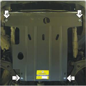 Защита Двигатель; КПП Hyundai Elantra ( 1995-2000 ) г. арт: 00904 photo1 Интернет магазин Автоаксессуаров Защита картера, МКПП, АКПП, РК, ТБ (Мотодор)