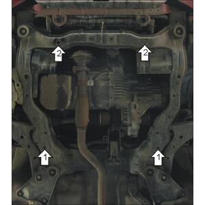 Защита Двигатель; КПП Hyundai Elantra ( 2000-2006 ) г. арт: 00925 photo2 Интернет магазин Автоаксессуаров Защита картера, МКПП, АКПП, РК, ТБ (Мотодор)