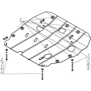 Защита Двигатель; КПП Hyundai Elantra ( 2000-2006 ) г. арт: 00925 photo3 Интернет магазин Автоаксессуаров Защита картера, МКПП, АКПП, РК, ТБ (Мотодор)