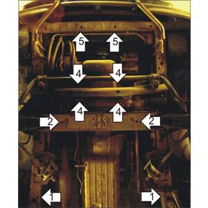 Защита Двигатель, Коробка переключения передач Hyundai H-1 / Starex ( 1997-2004 ) г. арт: 00921-1