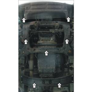 Защита Двигатель, Коробка переключения передач Hyundai Grand Starex ( 2008-2022 ) г. арт: 00931