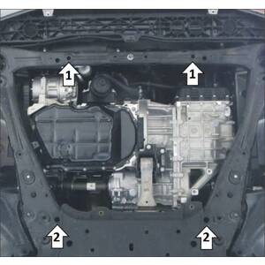 Защита Двигатель, Коробка переключения передач Hyundai Tucson ( 2021- ) г. арт: 71010-3 photo2 Интернет магазин Автоаксессуаров Защита картера, МКПП, АКПП, РК, ТБ (Мотодор)