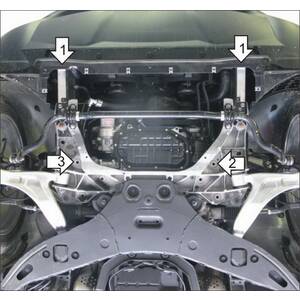 Кликните для увеличения изображения Защита Двигатель Infiniti FX 50 ( 2008-2012 ) г. арт: 08007-6
