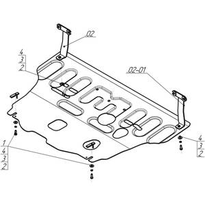 Защита Двигатель, Коробка переключения передач KIA Cerato ( 2021- ) г. арт: 70913-3 photo3 Интернет магазин Автоаксессуаров Защита картера, МКПП, АКПП, РК, ТБ (Мотодор)