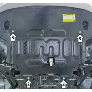 Кликните для увеличения изображения Защита Двигатель, Коробка переключения передач KIA KX3 ( 2019-2023 ) г. арт: 71003