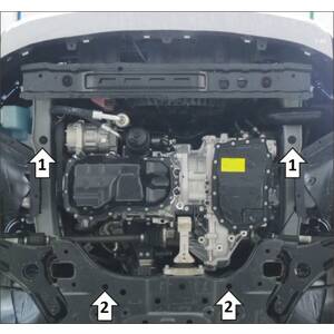 Кликните для увеличения изображения Защита Двигатель, Коробка переключения передач KIA KX3 ( 2019-2023 ) г. арт: 71003