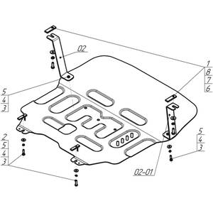 Кликните для увеличения изображения Защита Двигатель, Коробка переключения передач KIA KX3 ( 2019-2023 ) г. арт: 71003