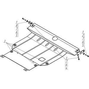 Защита Двигатель, Коробка переключения передач Hyundai Sonata IV ( 2001-2005 ) г. арт: 01007 photo3 Интернет магазин Автоаксессуаров Защита картера, МКПП, АКПП, РК, ТБ (Мотодор)