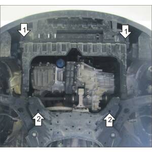 Защита Двигатель, Коробка переключения передач KIA Rio ( 2015-2017 ) г. арт: 70901-3 photo2 Интернет магазин Автоаксессуаров Защита картера, МКПП, АКПП, РК, ТБ (Мотодор)