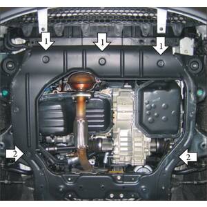 Защита Двигатель; КПП Hyundai Verna ( 2006-2010 ) г. арт: 00930 photo2 Интернет магазин Автоаксессуаров Защита картера, МКПП, АКПП, РК, ТБ (Мотодор)