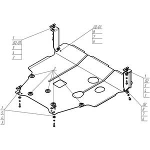 Защита Двигатель, Коробка переключения передач Hyundai i20 ( 2008-2013 ) г. арт: 01010 photo3 Интернет магазин Автоаксессуаров Защита картера, МКПП, АКПП, РК, ТБ (Мотодор)