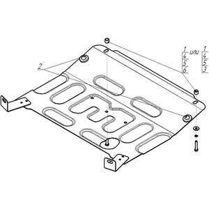 Защита Двигатель, Коробка переключения передач Lada Granta ( 2016-2018 ) г. арт: 72114-4 photo3 Интернет магазин Автоаксессуаров Защита картера, МКПП, АКПП, РК, ТБ (Мотодор)