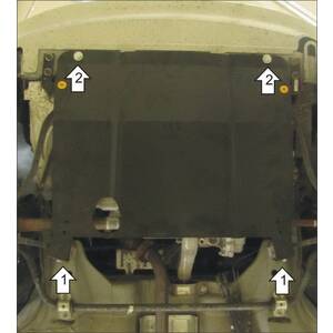 Защита Двигатель, Коробка переключения передач Lada Granta Liftback ( 2014-2016 ) г. арт: 72114-9 photo1 Интернет магазин Автоаксессуаров Защита картера, МКПП, АКПП, РК, ТБ (Мотодор)