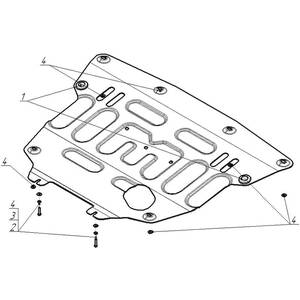 Защита Двигатель, Коробка переключения передач Lada Vesta Cross ( 2023- ) г. арт: 72113-3 photo3 Интернет магазин Автоаксессуаров Защита картера, МКПП, АКПП, РК, ТБ (Мотодор)