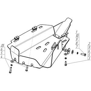 Защита Компрессор пневмоподвески Land Rover Range Rover Sport L320 ( 2005-2012 ) г. арт: 13217 photo3 Интернет магазин Автоаксессуаров Защита картера, МКПП, АКПП, РК, ТБ (Мотодор)