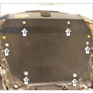 Защита Двигатель, Коробка переключения передач Land Rover Freelander II ( 2012-2015 ) г. арт: 13202 photo1 Интернет магазин Автоаксессуаров Защита картера, МКПП, АКПП, РК, ТБ (Мотодор)