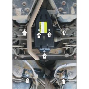 Защита Задний дифференциал Land Rover Freelander II ( 2006-2012 ) г. арт: 13223 photo1 Интернет магазин Автоаксессуаров Защита картера, МКПП, АКПП, РК, ТБ (Мотодор)