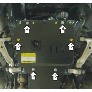 Защита Двигатель Lexus GS 350 ( 2008-2012 ) г. арт: 15010-2 photo1 Интернет магазин Автоаксессуаров Защита картера, МКПП, АКПП, РК, ТБ (Мотодор)