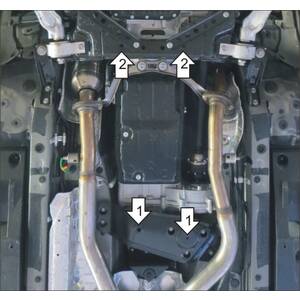 Защита Коробка переключения передач, Раздаточная коробка Lexus GS 350 ( 2012-2020 ) г. арт: 15011-2 photo2 Интернет магазин Автоаксессуаров Защита картера, МКПП, АКПП, РК, ТБ (Мотодор)