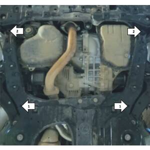 Защита Двигатель, Коробка переключения передач Lexus RX 300 ( 2016-2022 ) г. арт: 15012-2 photo2 Интернет магазин Автоаксессуаров Защита картера, МКПП, АКПП, РК, ТБ (Мотодор)