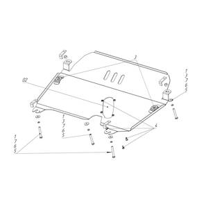 Защита Двигатель, Коробка переключения передач Lexus RX 300 ( 2016-2022 ) г. арт: 15012-2 photo3 Интернет магазин Автоаксессуаров Защита картера, МКПП, АКПП, РК, ТБ (Мотодор)