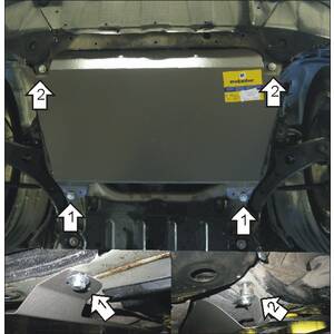 Защита Двигатель; КПП Lexus RX 330 ( 2003-2009 ) г. арт: 02539 photo1 Интернет магазин Автоаксессуаров Защита картера, МКПП, АКПП, РК, ТБ (Мотодор)