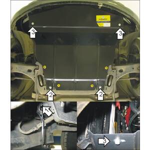 Защита Двигатель; КПП Mazda Demio ( 2003-2005 ) г. арт: 00714 photo1 Интернет магазин Автоаксессуаров Защита картера, МКПП, АКПП, РК, ТБ (Мотодор)