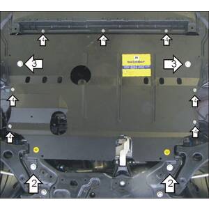 Защита Двигатель, Коробка переключения передач Mazda 3 ( 2011-2013 ) г. арт: 01126 photo1 Интернет магазин Автоаксессуаров Защита картера, МКПП, АКПП, РК, ТБ (Мотодор)