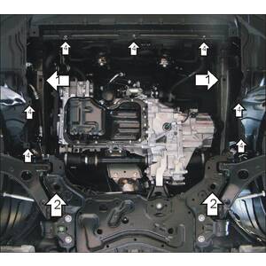 Защита Двигатель, Коробка переключения передач Mazda 3 ( 2011-2013 ) г. арт: 01126 photo2 Интернет магазин Автоаксессуаров Защита картера, МКПП, АКПП, РК, ТБ (Мотодор)