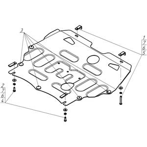 Защита Двигатель; КПП Mazda 6 ( 2007-2012 ) г. арт: 71105 photo3 Интернет магазин Автоаксессуаров Защита картера, МКПП, АКПП, РК, ТБ (Мотодор)