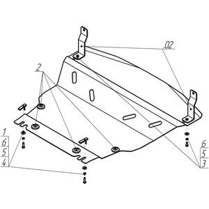 Защита Двигатель, Коробка переключения передач Ford Fiesta ( 2001-2008 ) г. арт: 00714 photo3 Интернет магазин Автоаксессуаров Защита картера, МКПП, АКПП, РК, ТБ (Мотодор)