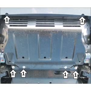 Защита Радиатор Mitsubishi L 200 ( 2019- ) г. арт: 11338 photo1 Интернет магазин Автоаксессуаров Защита картера, МКПП, АКПП, РК, ТБ (Мотодор)