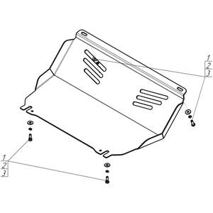 Защита Радиатор Mitsubishi L 200 ( 2019- ) г. арт: 11338 photo2 Интернет магазин Автоаксессуаров Защита картера, МКПП, АКПП, РК, ТБ (Мотодор)
