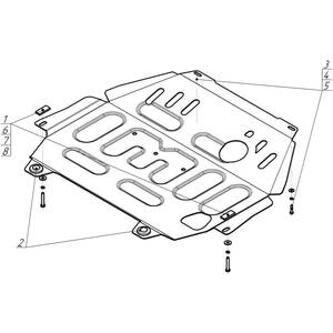 Защита Двигатель, Коробка переключения передач Mitsubishi Outlander III ( 2019-2022 ) г. арт: 71338-2 photo3 Интернет магазин Автоаксессуаров Защита картера, МКПП, АКПП, РК, ТБ (Мотодор)