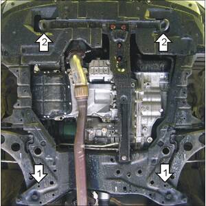 Защита Двигатель, Коробка переключения передач Mitsubishi Outlander XL ( 2007-2009 ) г. арт: 01324-2