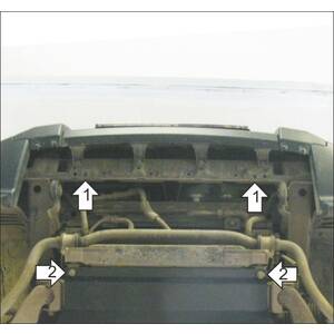 Защита Радиатор Mitsubishi Pajero IV ( 2012-2020 ) г. арт: 71304 photo2 Интернет магазин Автоаксессуаров Защита картера, МКПП, АКПП, РК, ТБ (Мотодор)