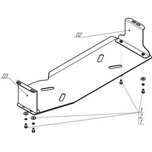 Защита Топливный бак Mitsubishi Pajero Sport III ( 2016-2021 ) г. арт: 11335 photo3 Интернет магазин Автоаксессуаров Защита картера, МКПП, АКПП, РК, ТБ (Мотодор)