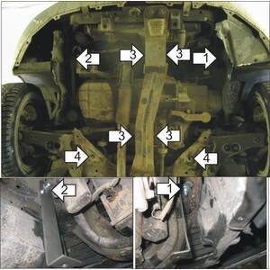 Защита Двигатель, Коробка переключения передач Mitsubishi Carisma ( 1995-2006 ) г. арт: 01315